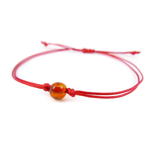 Red String Amber Bracelets